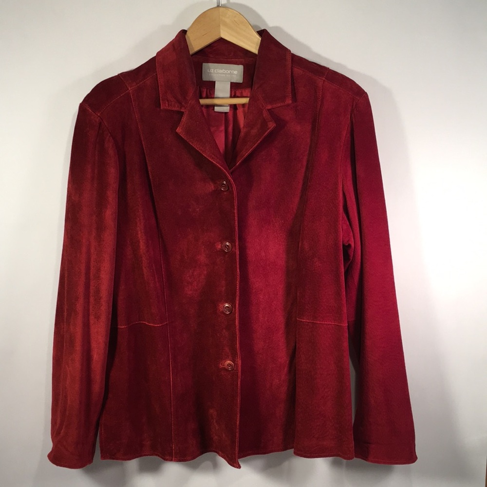 Liz Claiborne Red Suede Coat